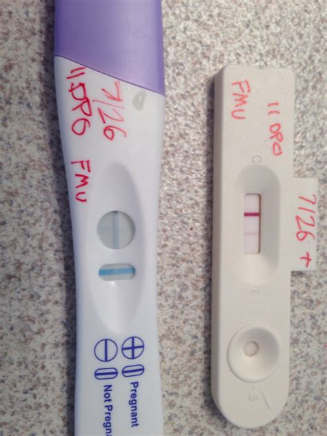 The Clear blue (the same as ure test) I did with FMU and it was so faint it was hard to get it to show up on a photo. . Bfn 10 dpo